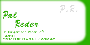 pal reder business card